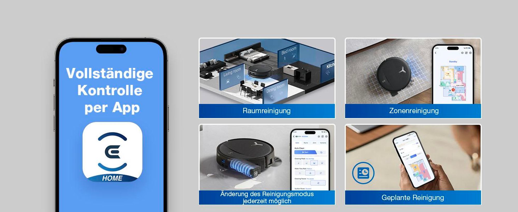 ECOVACS DEEBOT T80S Omni 24.800 Pa Saugroboter mit 2pcs Original-Reinigungslösung, Staubsauger Roboter mit Wischfunktion, Heißlufttrocknung, Schwarz