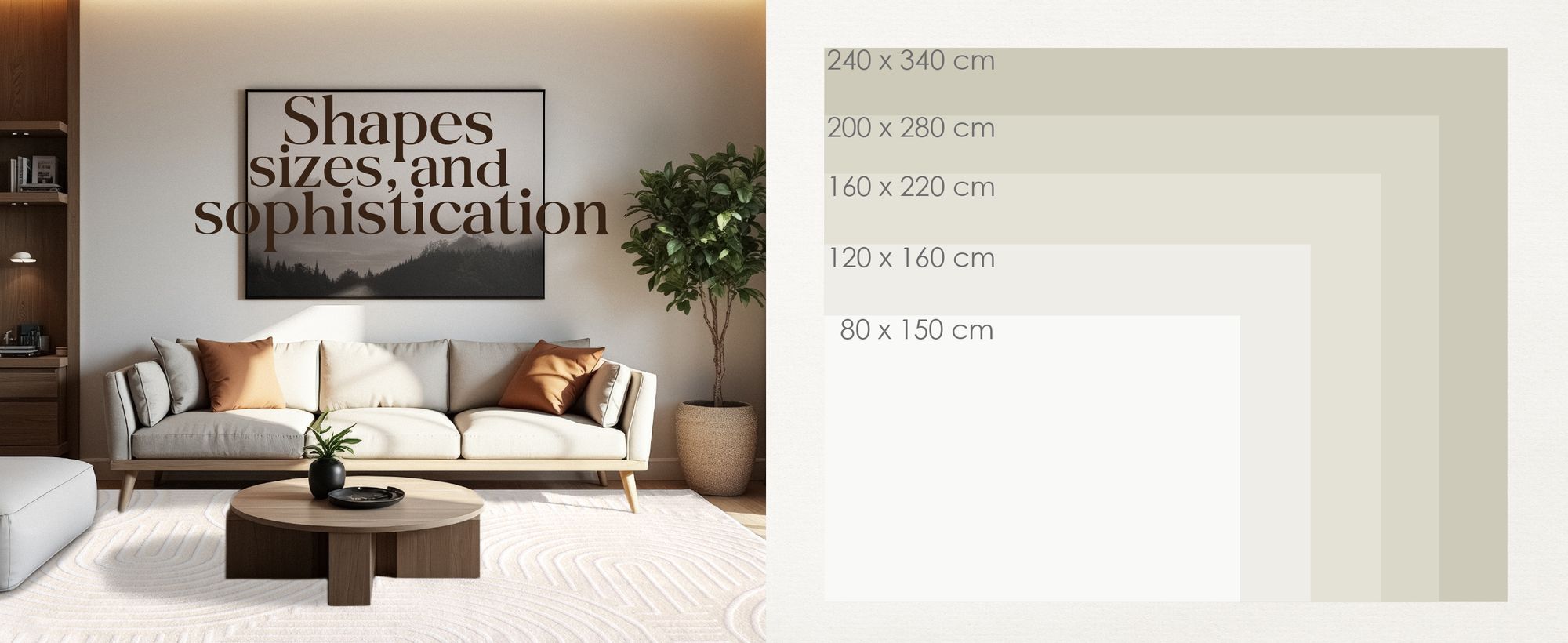 Teppich Wohnzimmer Schlafzimmer Kurzflor Skandi Muster Arche Bogen Einfarbig 3D Grösse 160x220 cm