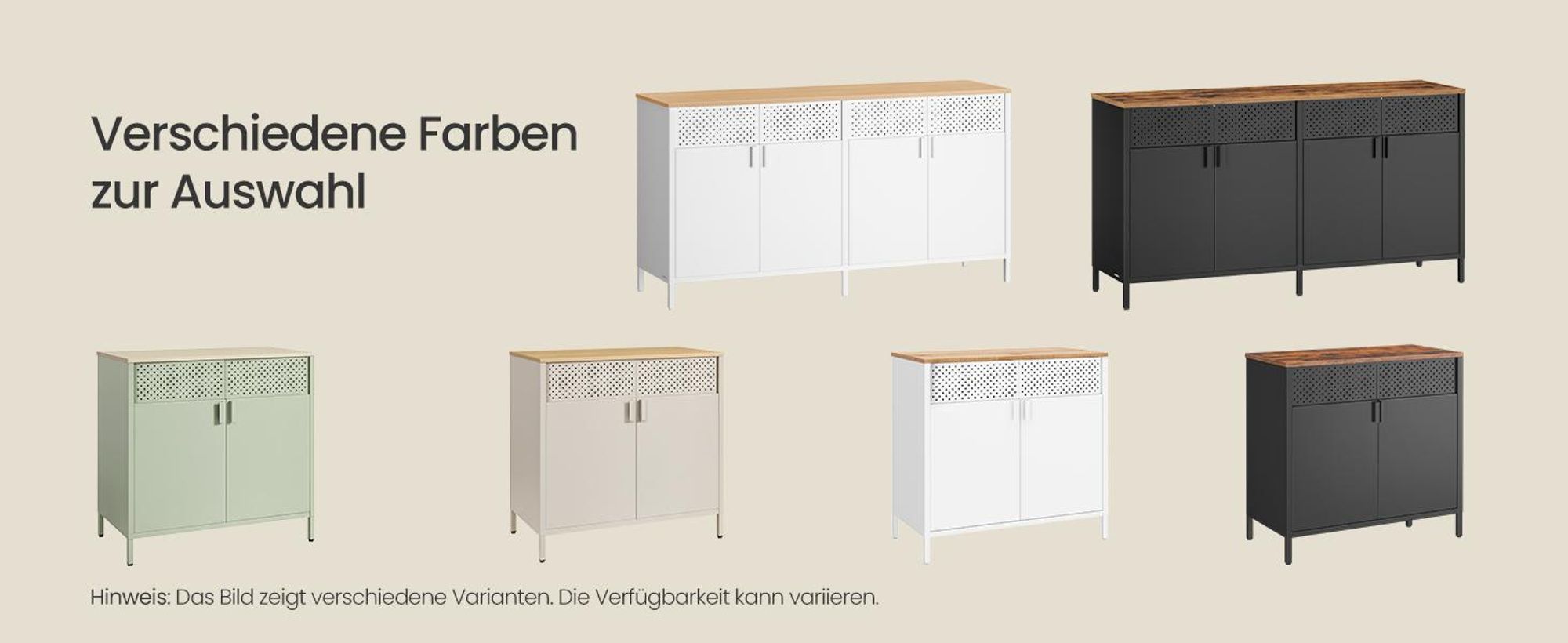 SONGMICS Metallschrank, Aufbewahrungsschrank, mit verstellbaren Ablagen, 40 x 141 x 76 cm, weiß-beige