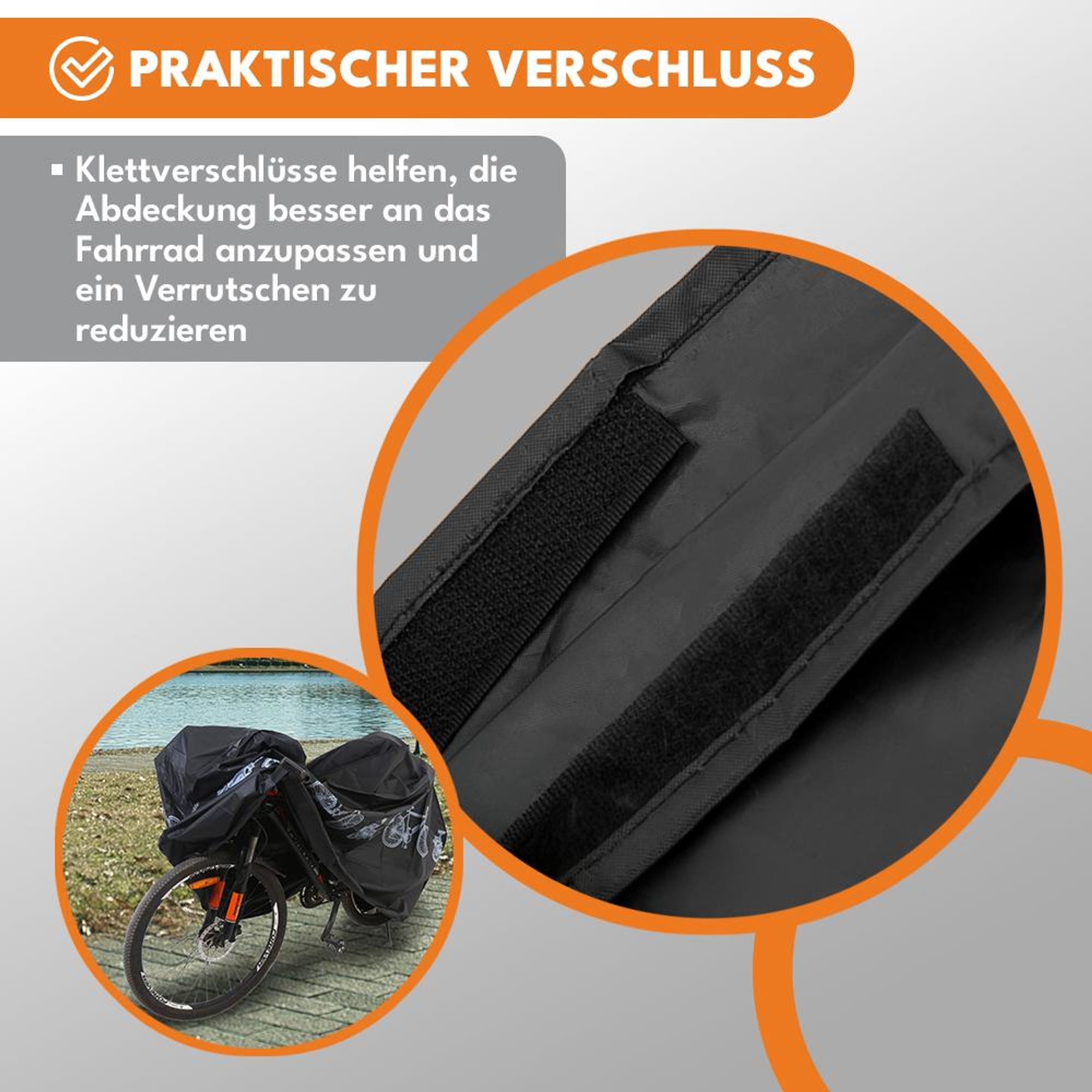 KRUMAD Fahrradgarage für 2 Fahrräder, Fahrradabdeckung wasserdicht, PEVA Schutzhülle 200x100 cm, Fahrradplane für MTB 26-29 Zoll