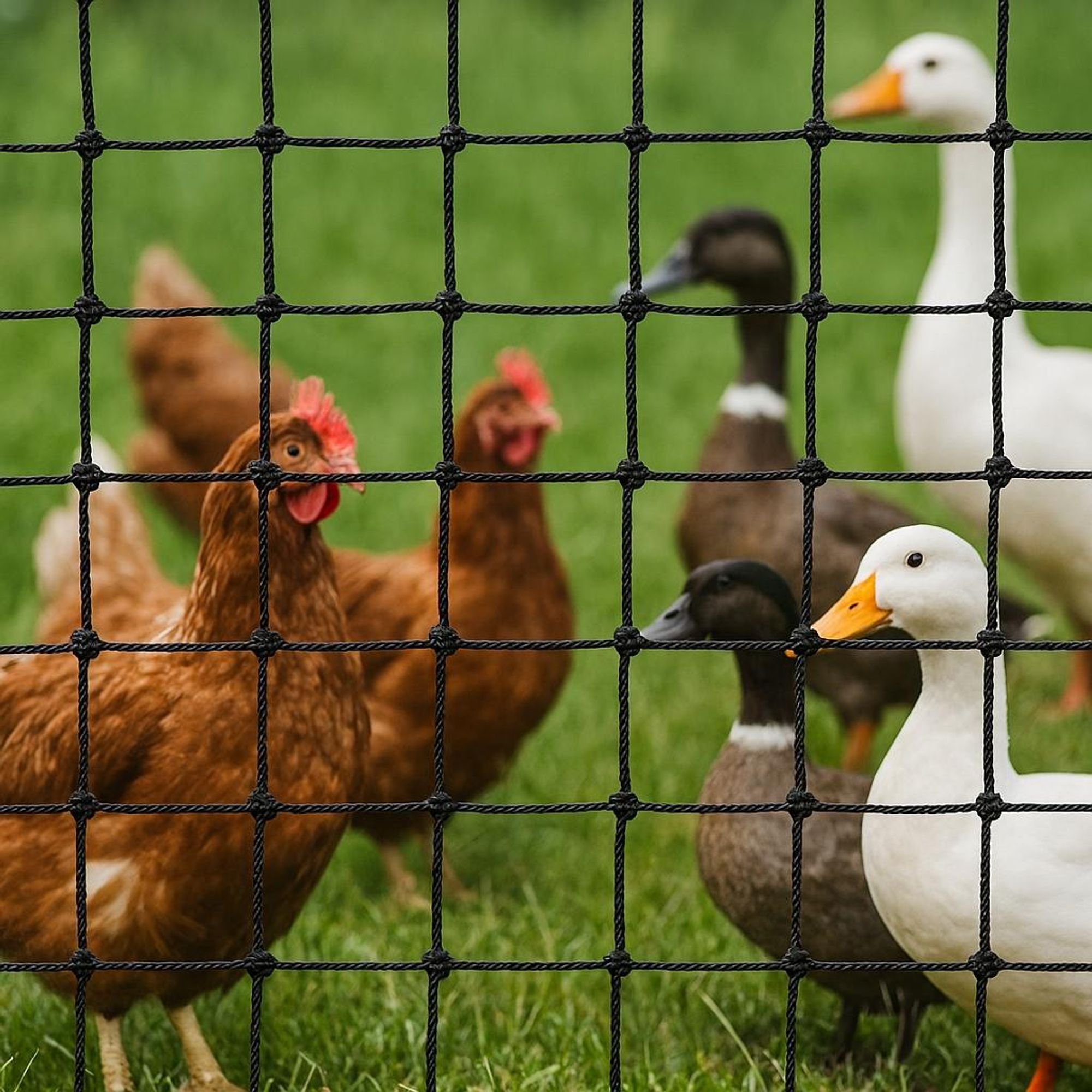 Geflügelnetz aus Polyethylen quadratische Maschen UV stabilisiert