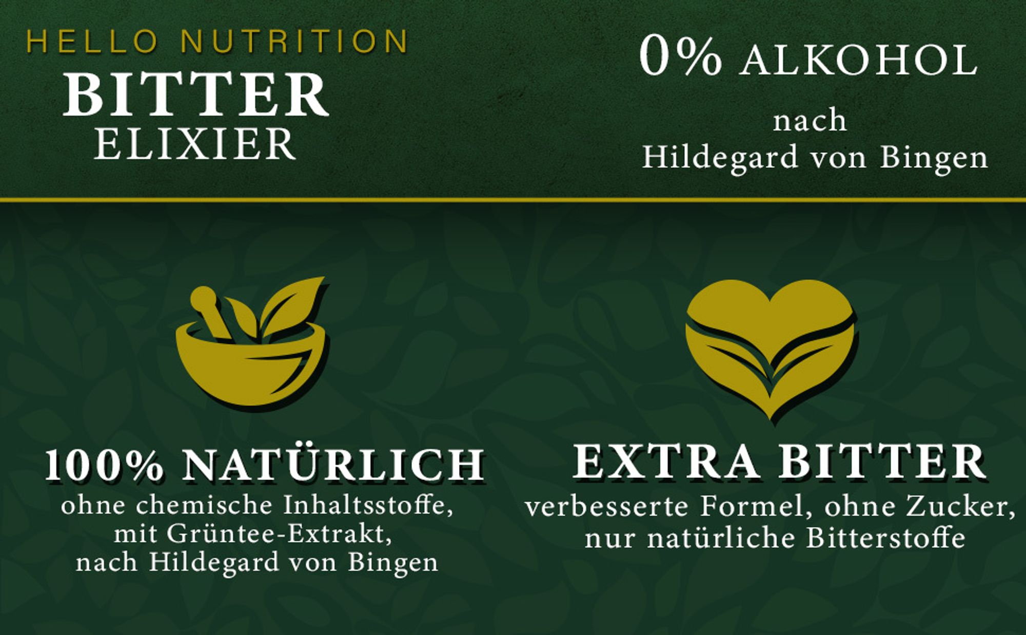Hello Nutrition® | Bitter Elixier | Tropfen