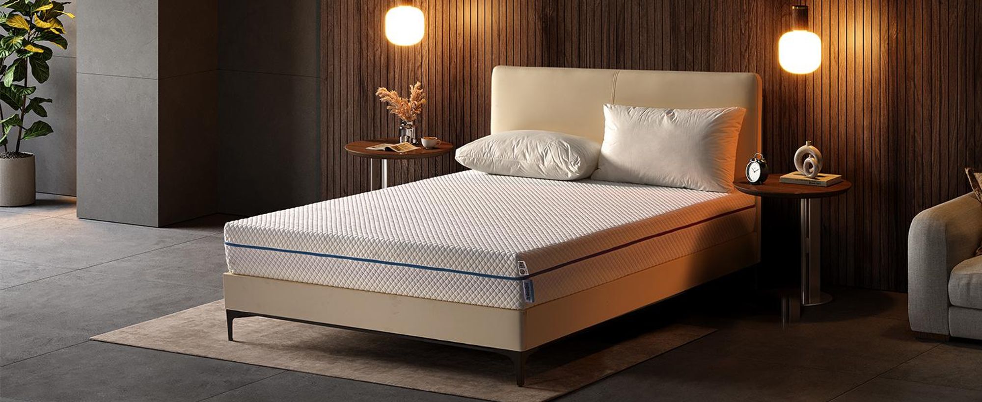 Materasso in schiuma fredda Tribesigns 90x200 cm, materasso 2in1 H3 e H4, materasso ortopedico a 7 zone, rivestimento lavabile, 100 notti di prova, 20 cm(2PS)