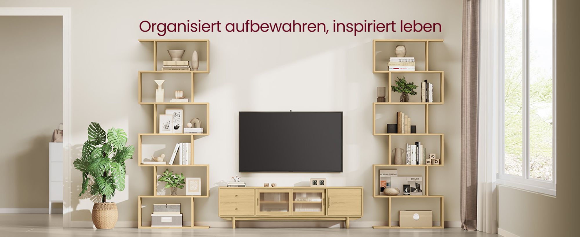 VASAGLE Bücherregal, Regal mit 6 Ebenen, Standregal, Büroregal, freistehend, Dekoregal