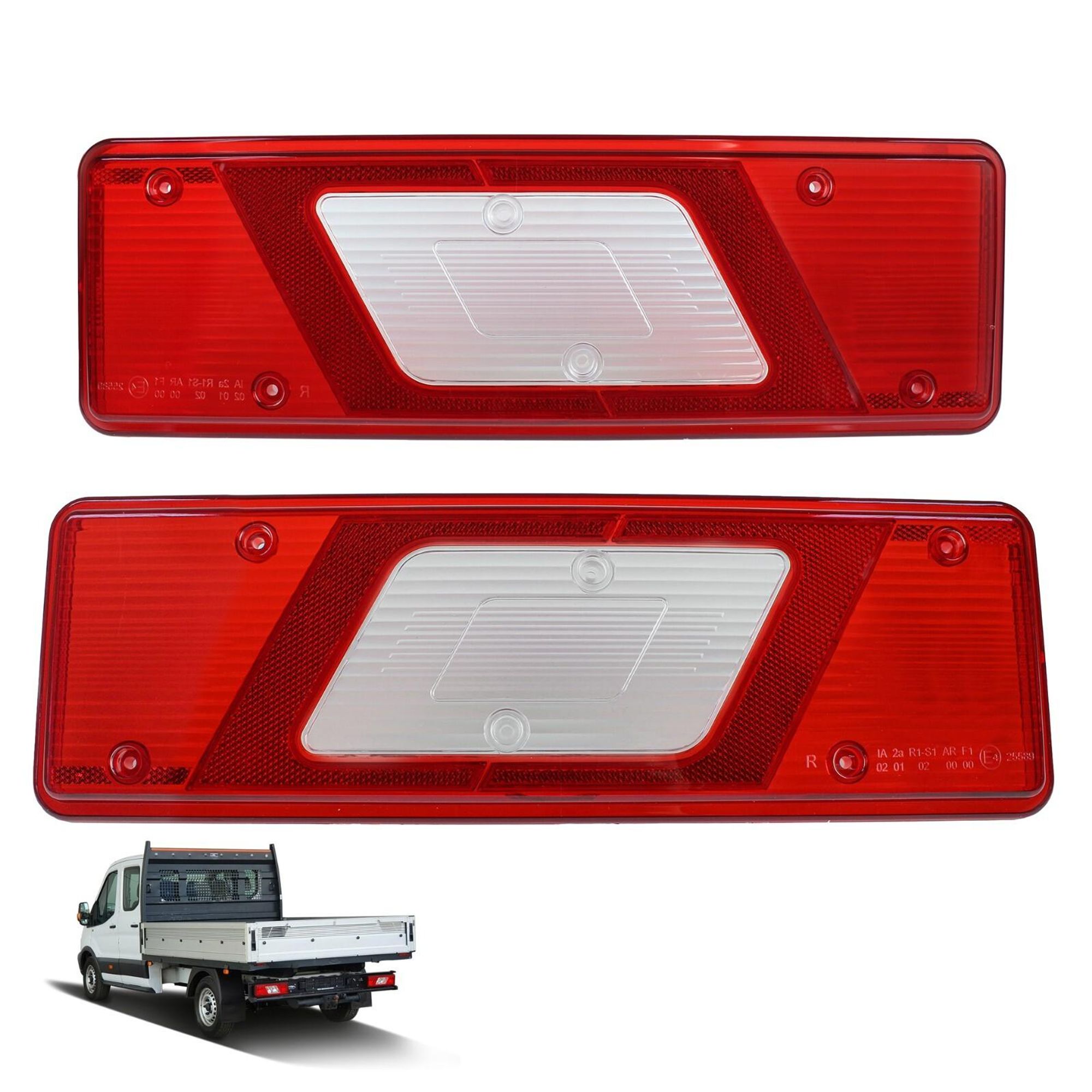 2x Lichtscheibe Rückleuchte Rücklicht fur Ford Transit MK8 1831334 1831256 L+R