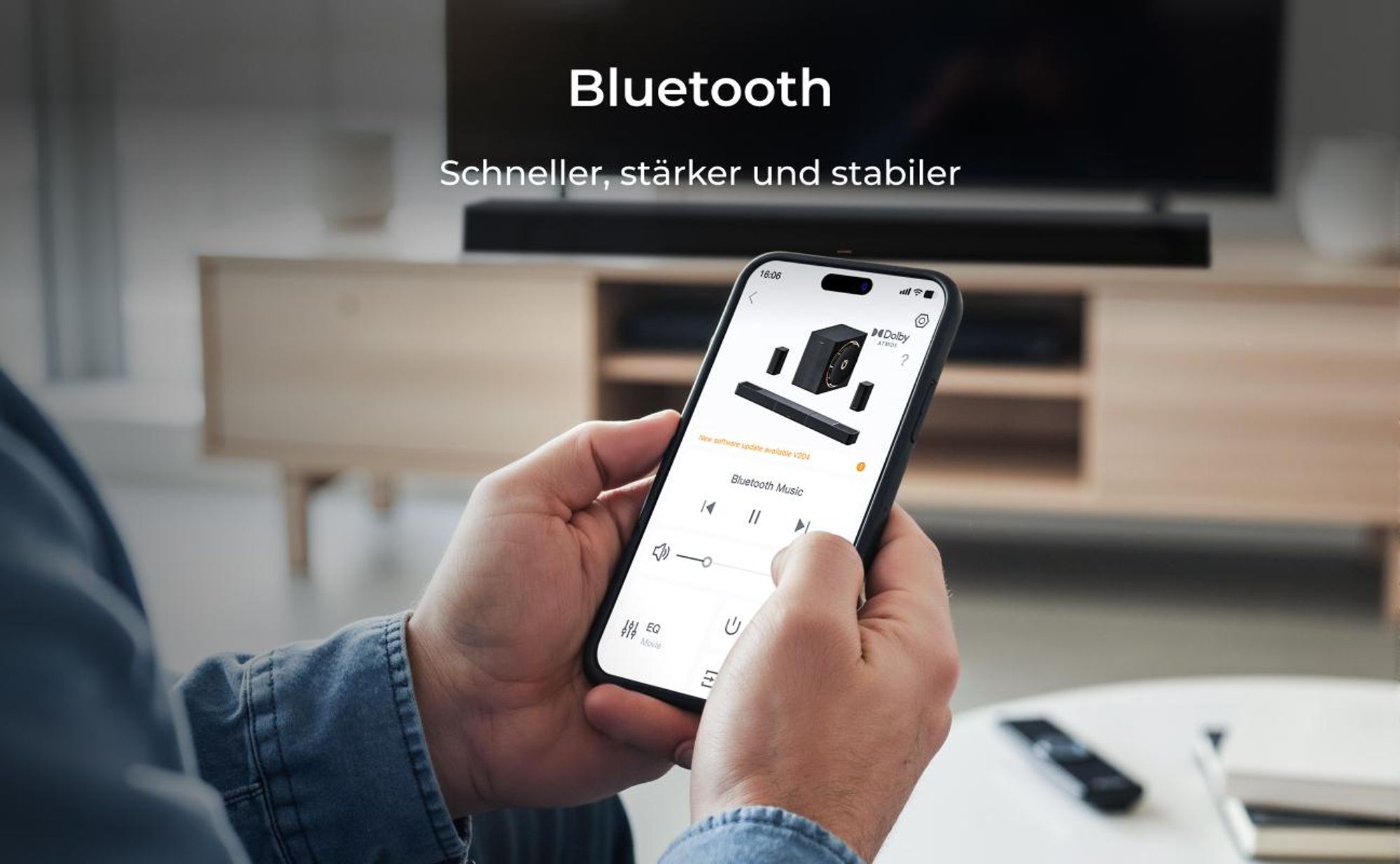 ULTIMEA Skywave Series 5.1.4 Professionelle Soundbar mit Dolby Atmos, 5.1.4 Surround Sound System mit 8" Subwoofer & 2 kabellosen Rear-Lautsprechern
