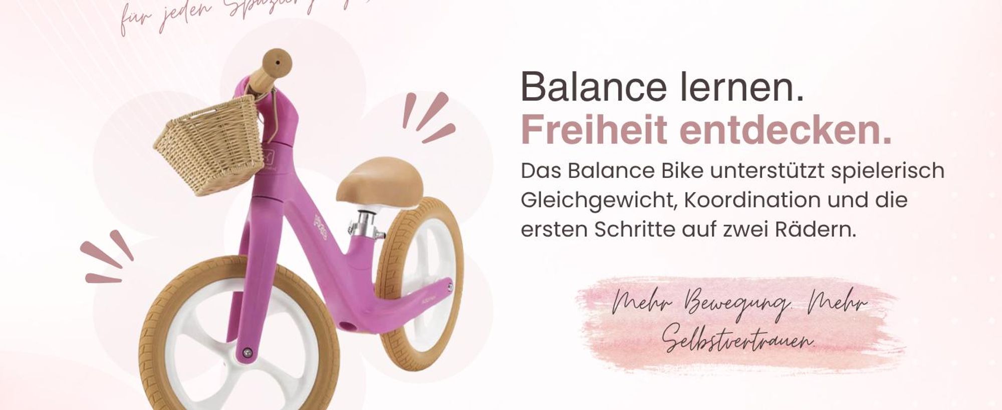 Laufrad ab 2 Jahre zum spielerischen Lernen von Balance und Koordination