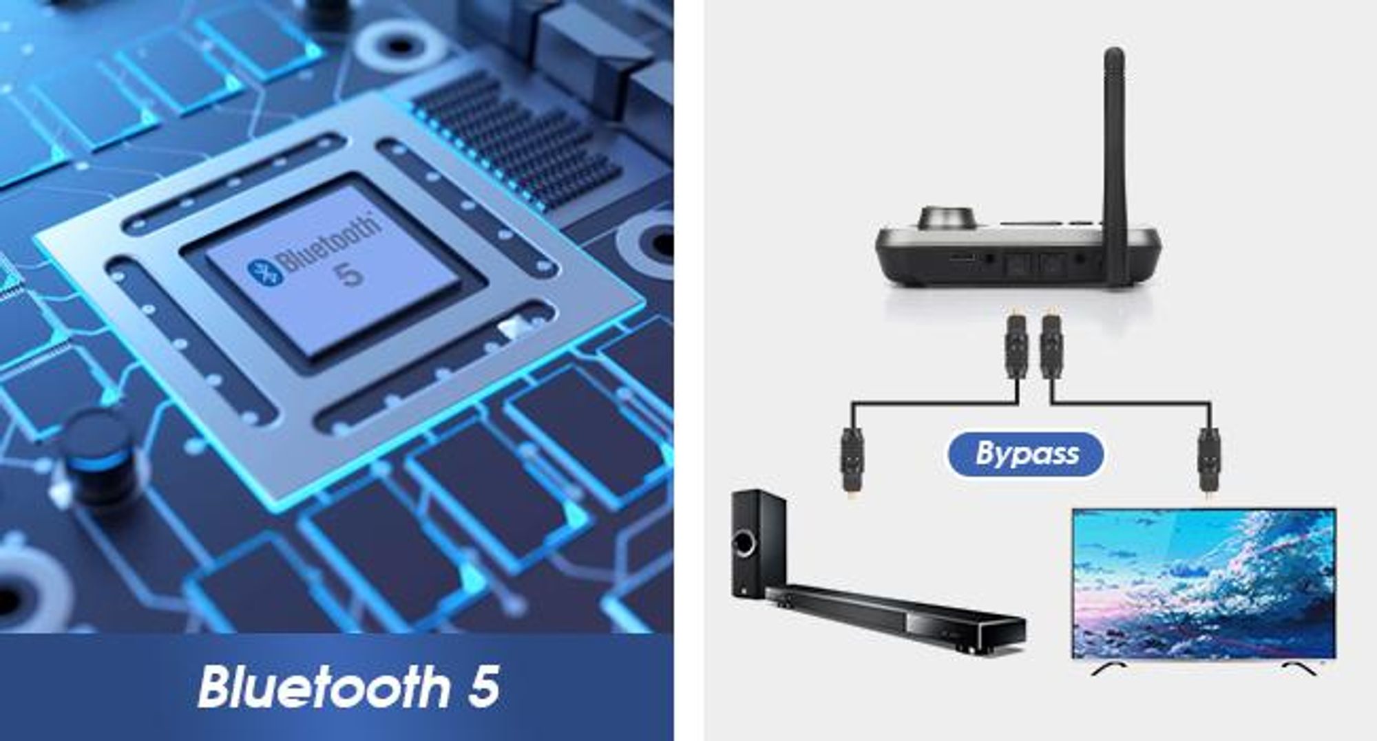 2 in 1 Bluetooth Sender oder Empfänger BT5.0 Kopfhörer/Fernseher - August MR280