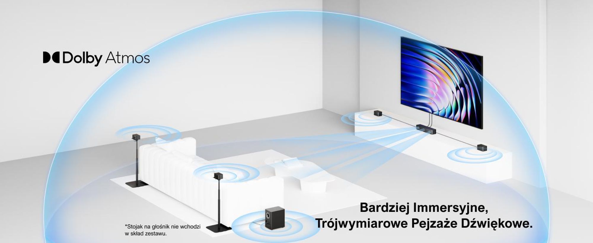 Ultimea Poseidon D80 Boom, 7.1 kan., Dolby Atmos, Gra, Film, Muzyka, Noc, Sport, Głos, 96 dB, 70 dB, 1%