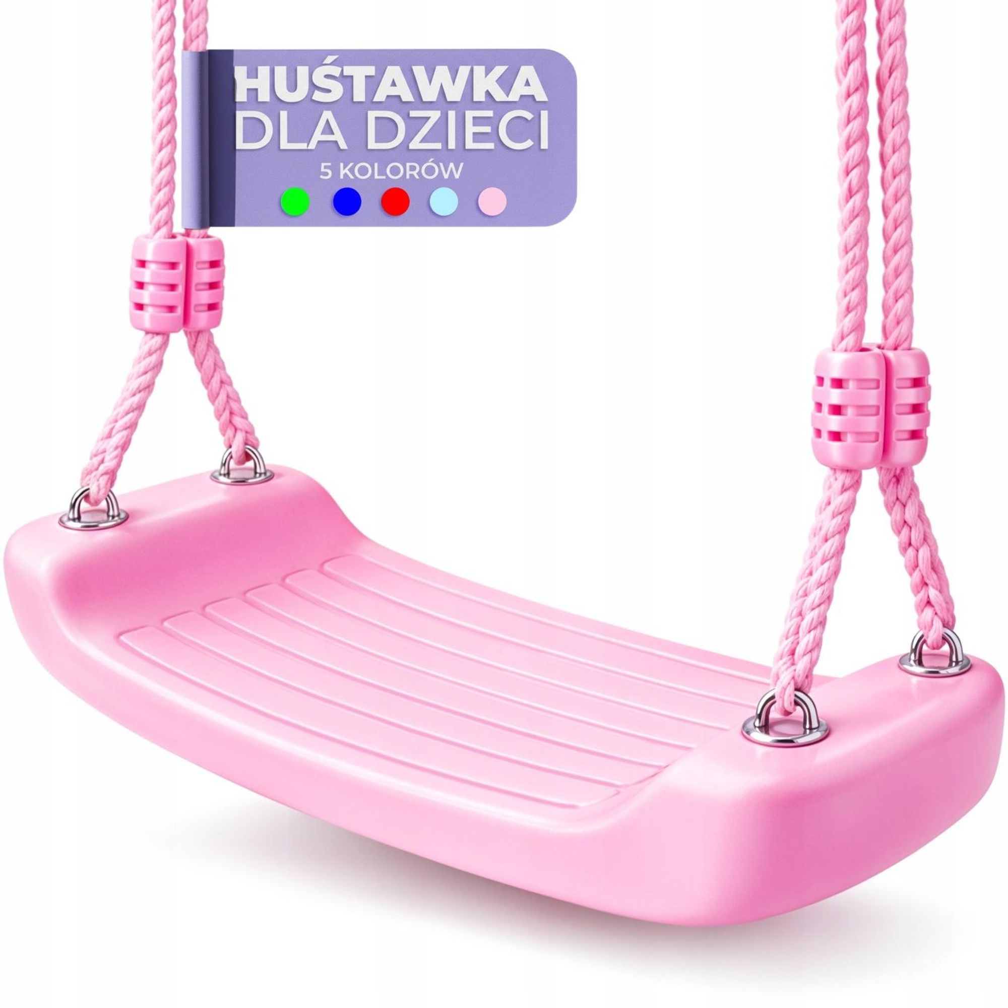 HUŚTAWKA DLA DZIECI Ogrodowa Ławeczka ŁAWKA REGULOWANA Deska Mocne Siedzisko 100KG - czerwona