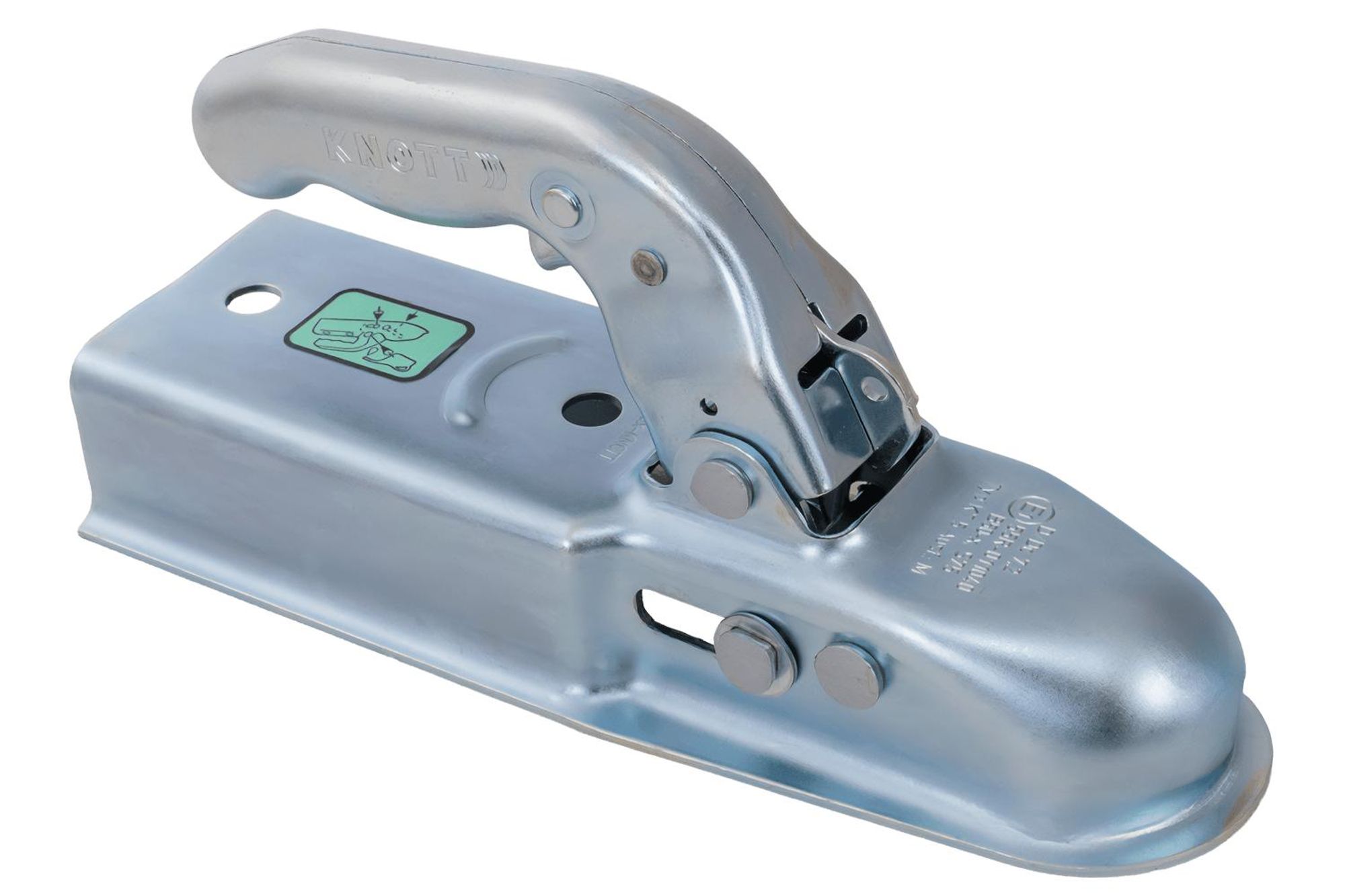 KNOTT K7.5-M Kugelkupplung für 750kg Anhänger mit 70mm Vierkantdeichsel