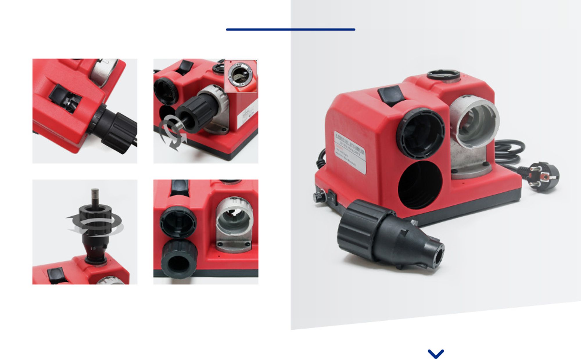 Schleifgerät für Bohrer 3-13 mm Bohrerschleifgerät 4200U/min mit 80W Metall-Bohrer schärfen