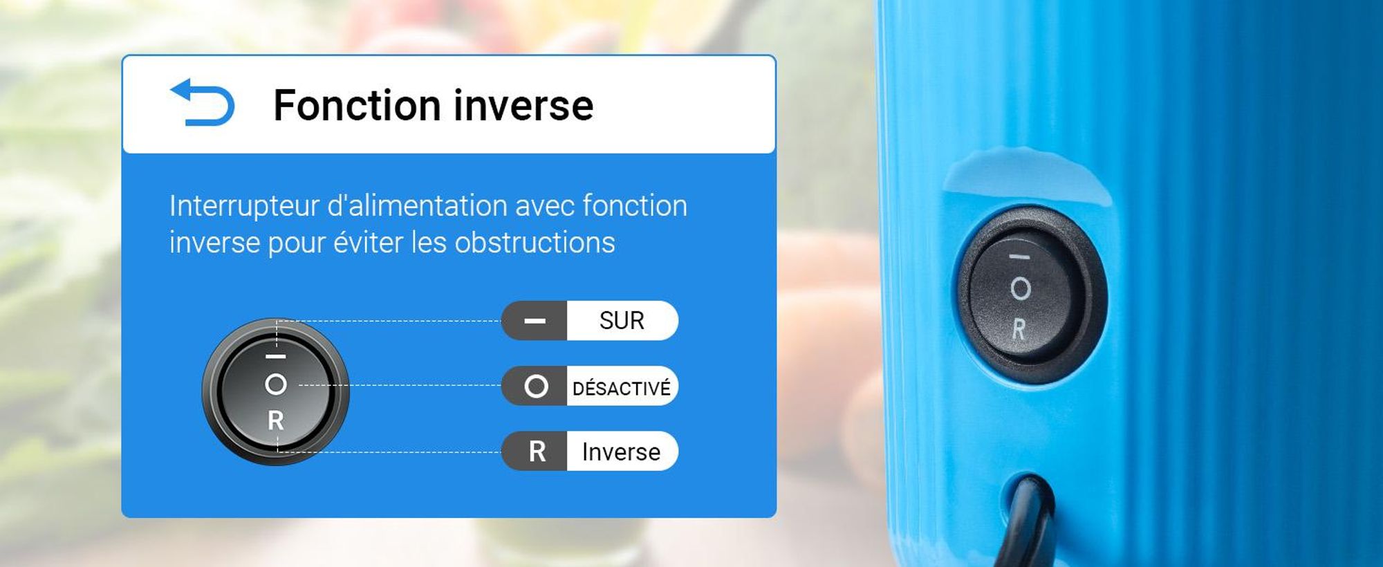 Ventray Essential Ginnie - Centrifugeuse à pression à froid, Slow Juicer Compact & Silencieux (60 tr/min, ouverture de remplissage de 45mm), sans BPA, 400ml, Nettoyage facile