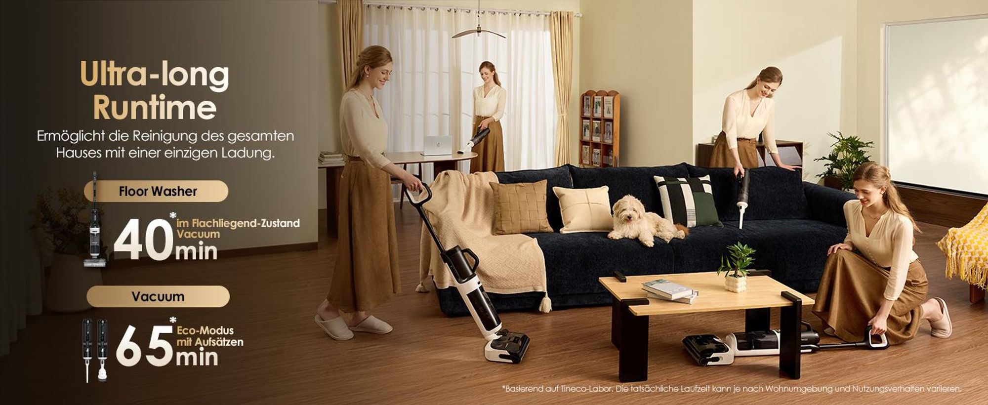 Tineco Floor ONE Switch S6 Stretch Breeze Nass Trockensauger 180° Lay-Flat 85°C Flashdry 5-in-1 Selbstreinigung Handstaubsauger (Stretch S6 Combo)