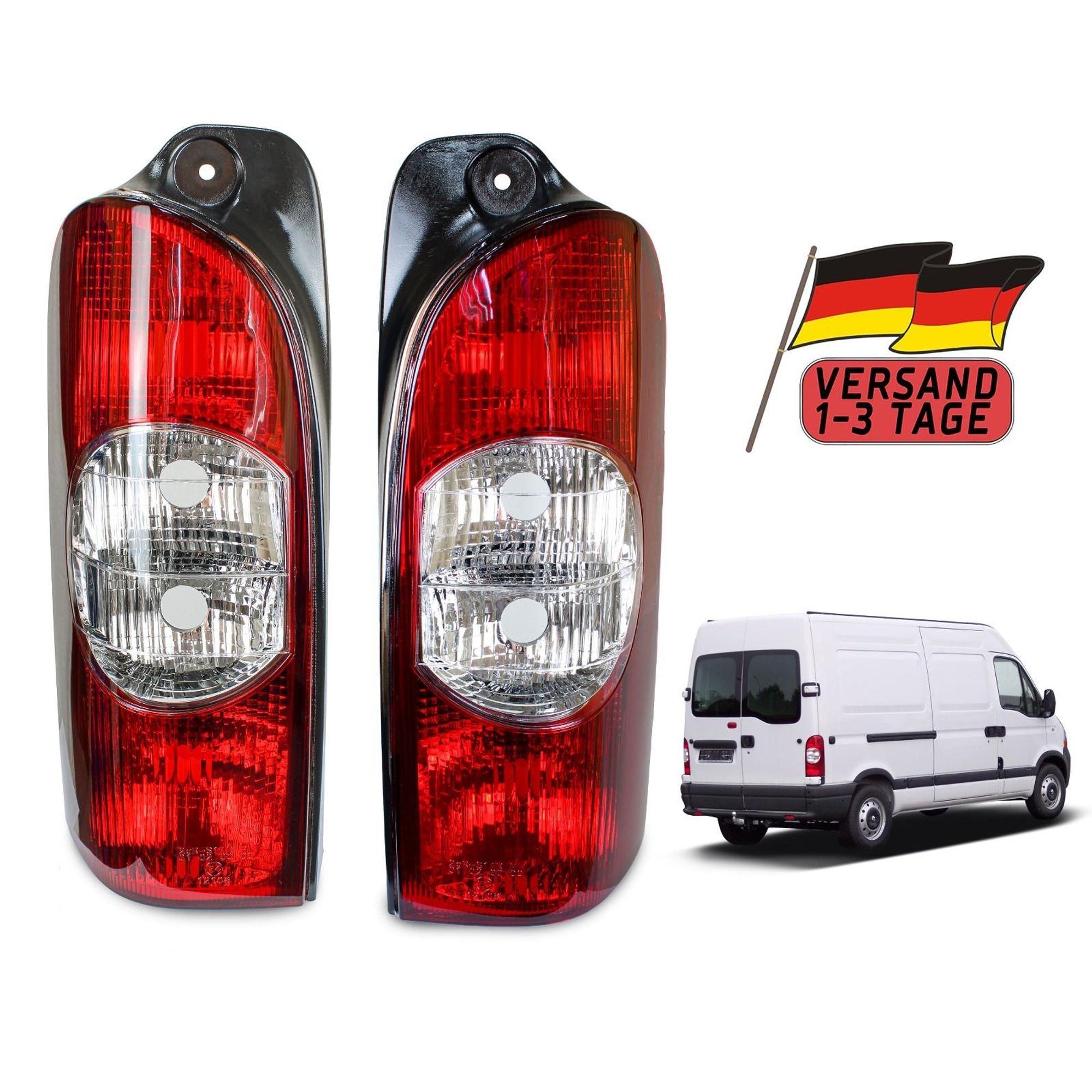 2x Links Rücklicht Heckleuchte Rückleuchte Renault Master II Nissan NV400 E-Prüf
