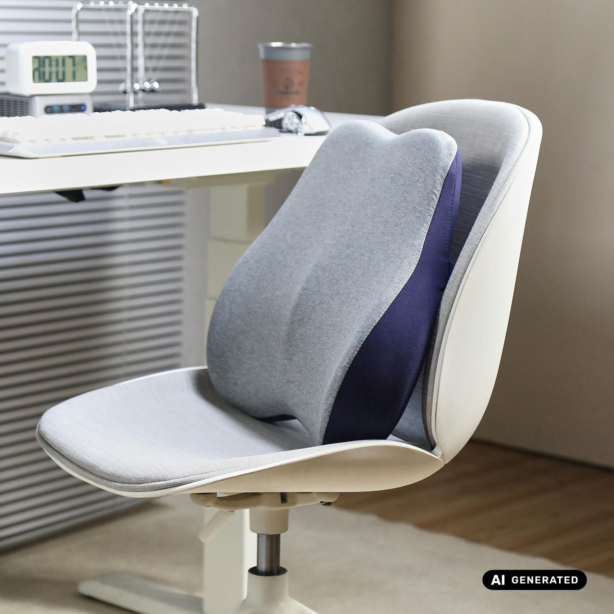 Lendenkissen aus Memory-Schaum für Bürostuhl Ergonomische 45 x 40 x 10 cm PR-215 Promedix