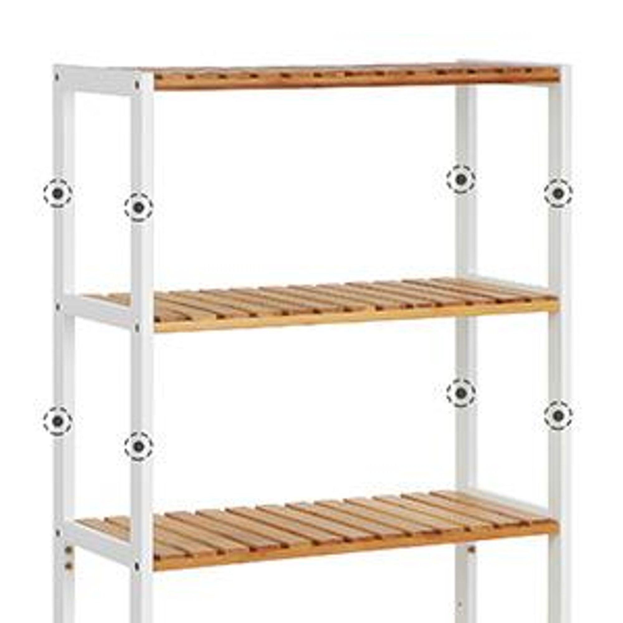 SONGMICS Badregal Bücherregal, 5 Ebenen, stufig höhenverstellbar, Bambus