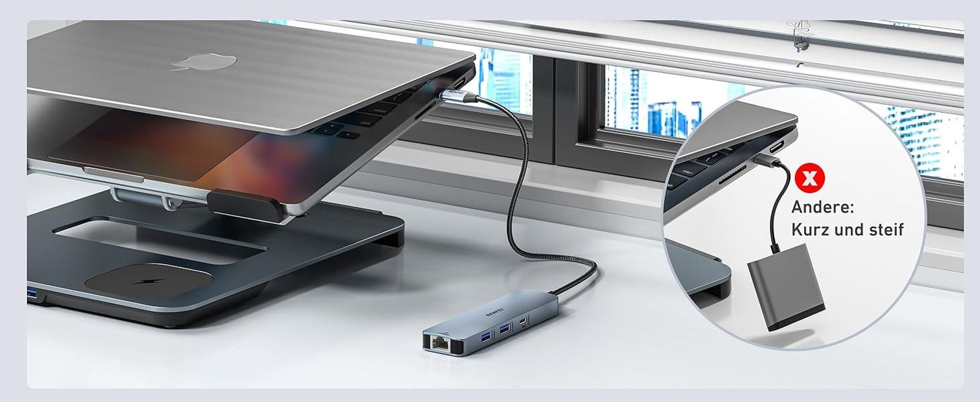 BENFEI Hubs USB C Hub 6in1 mit HDMI 4K 60Hz und Gigabit Ethernet