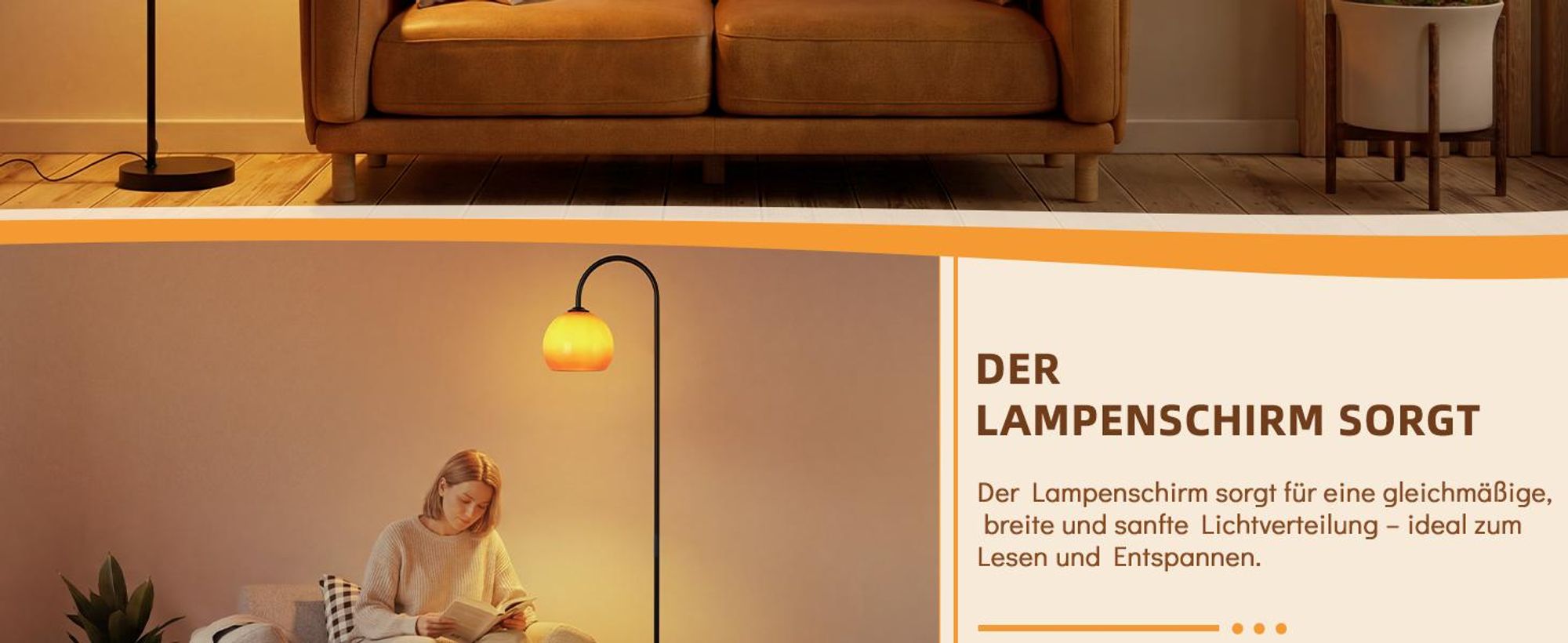 ZMH Bogenlampe Wohnzimmer Stehlampe mit Fußschalter E27 Fassung ohne Leuchtmittel 140-160cm Eisen Glas Lampenschirm 40W drehbarer Arm für Schlafzimmer