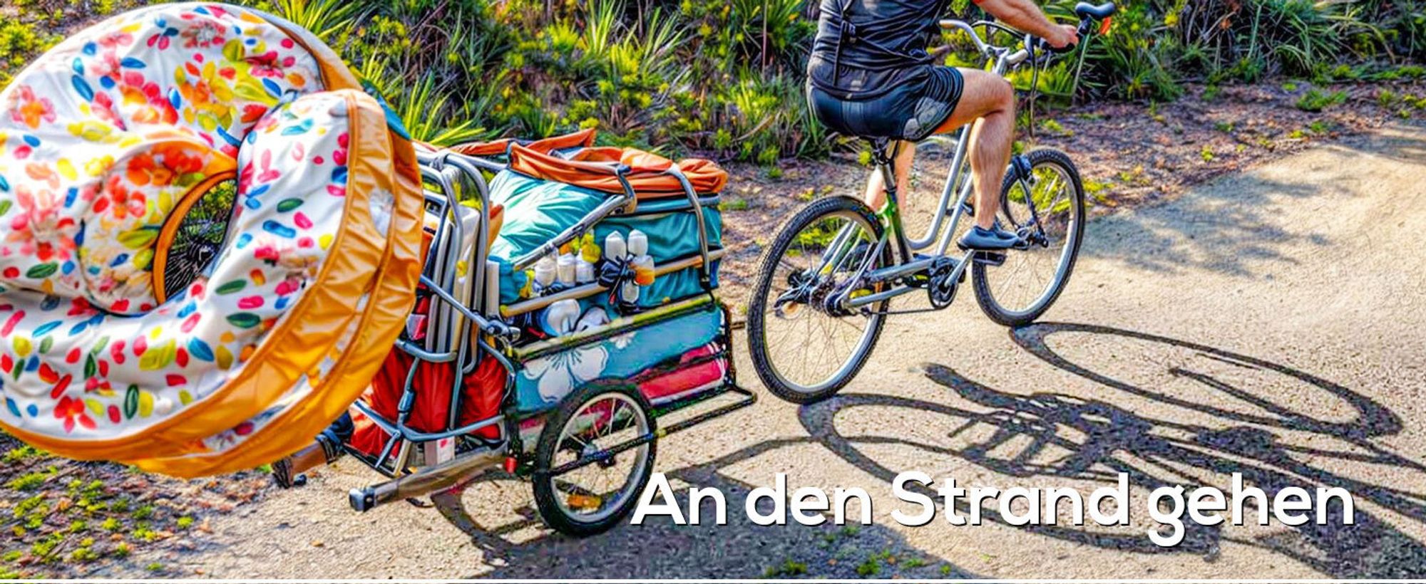 HOMCOM Fahrradanhänger Lastenanhänger für Fahrrad 40kg Belastbarkeit