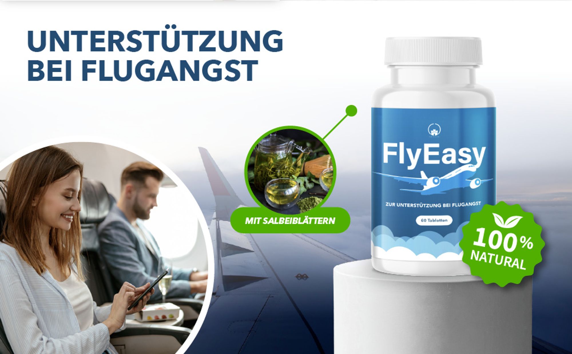 Saint Nutrition® FlyEasy – gegen Flugangst - Für entspannte Flüge – das Reise und Travel Gadget für Ihr Wohlbefinden – gegen Übelkeit & Angst