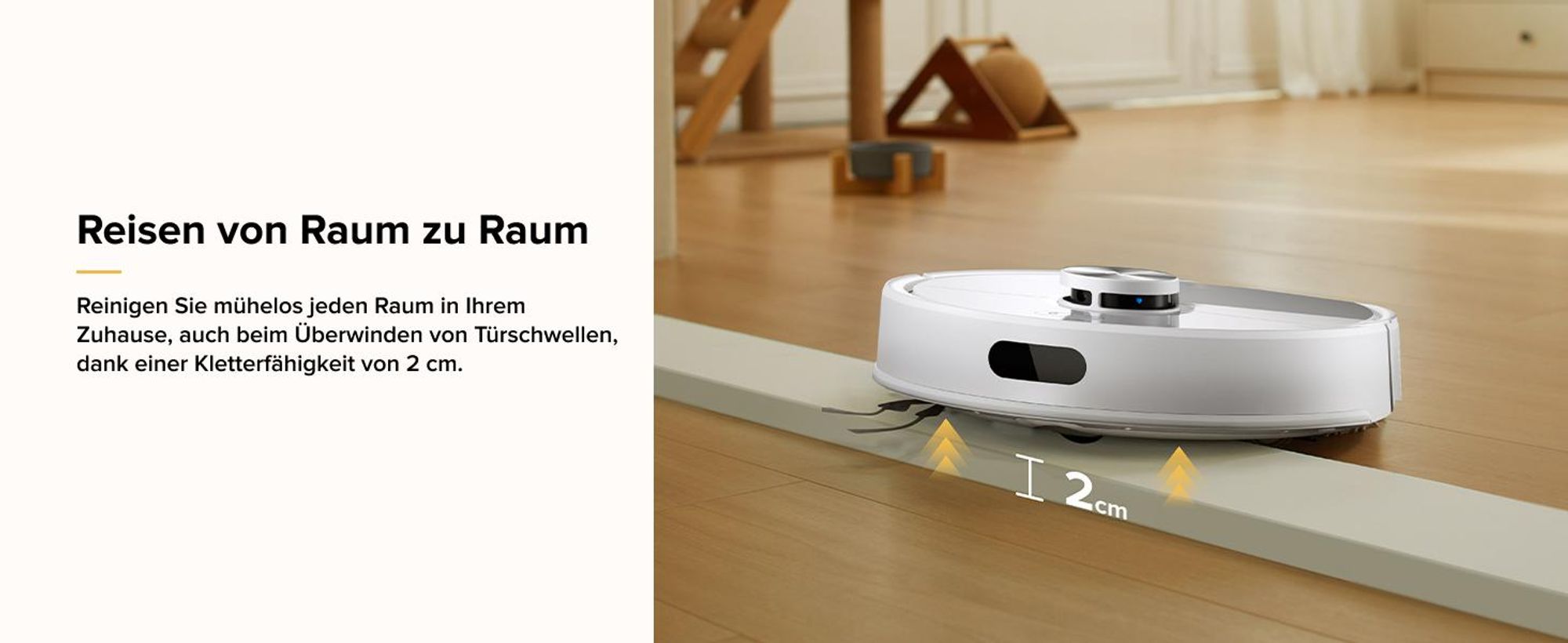 Roborock Q7 M5 Saugroboter mit Wischfunktion, 10.000Pa(Upgrade von Q5 PRO), Dual Anti-Tangle-System, Staubsauger Roboter für Teppich, Tierhaare (Weiß)