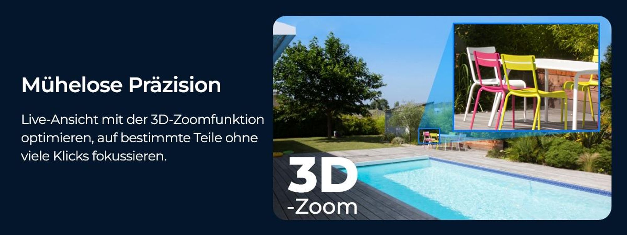 Reolink RLC-823S1, 4K 8MP PoE Überwachungskamera, 360° Abdeckung, 5X optischem Zoom, Auto-Tracking, Farbnachtsicht, Personen-/Fahrzeug-/Tiererkennung