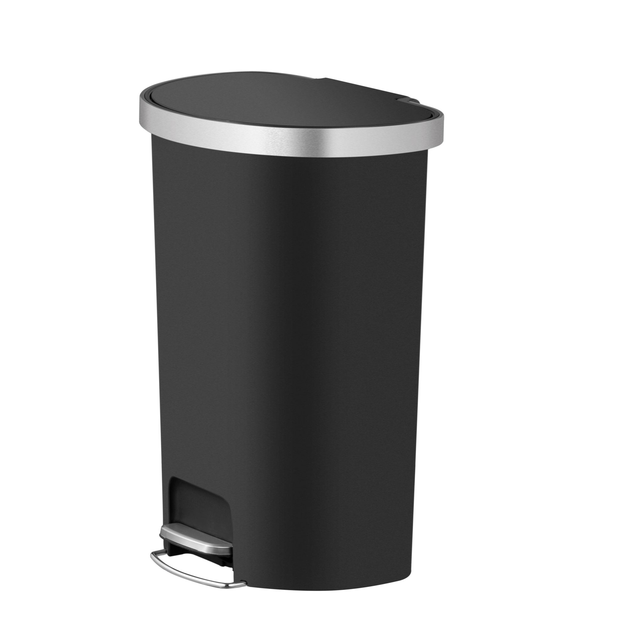 EKO - Hana půlkruhový pedálový koš 55 litrů - plast - černý