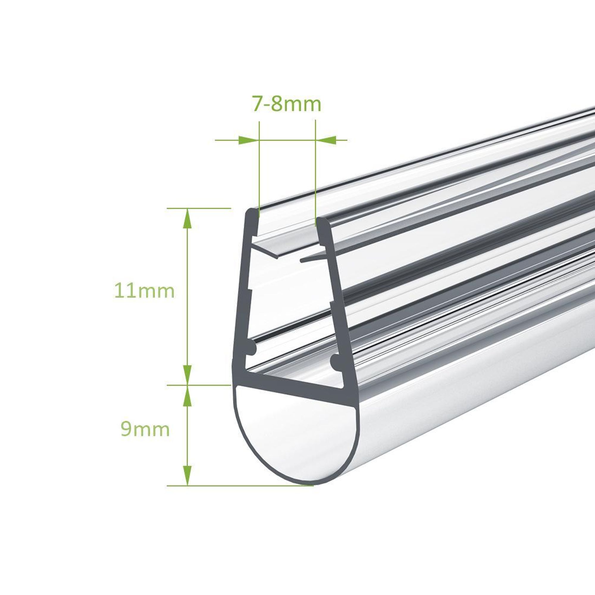 S'AFIELINA Ersatzdichtung Wasserabweiser Duschdichtung Schwallschutz Duschkabine Bad 7-8mm Glas 80cm