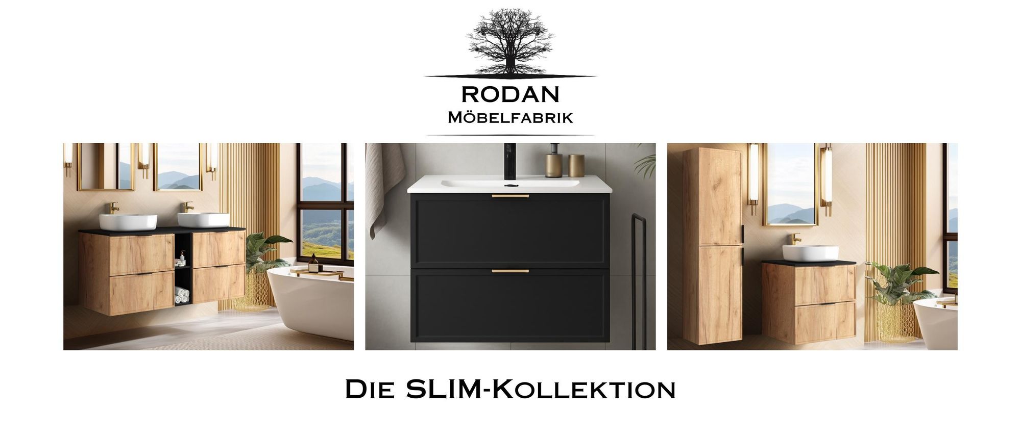 RODAN, Badezimmermöbel, Hängeschrank, Waschbeckenunterschrank