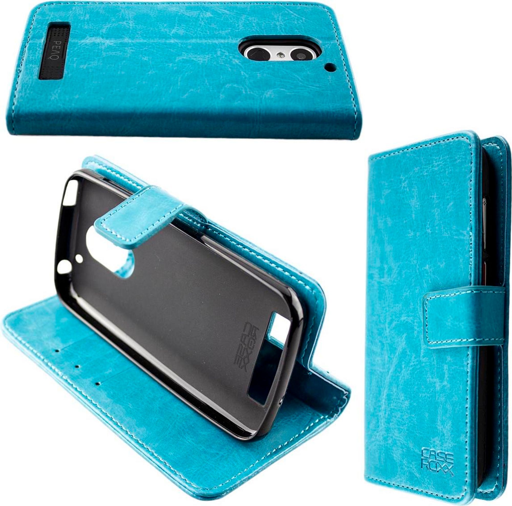 caseroxx Handy Hülle Tasche kompatibel mit PEAQ PSP 400 Bookstyle-Case Wallet Case Bild 1