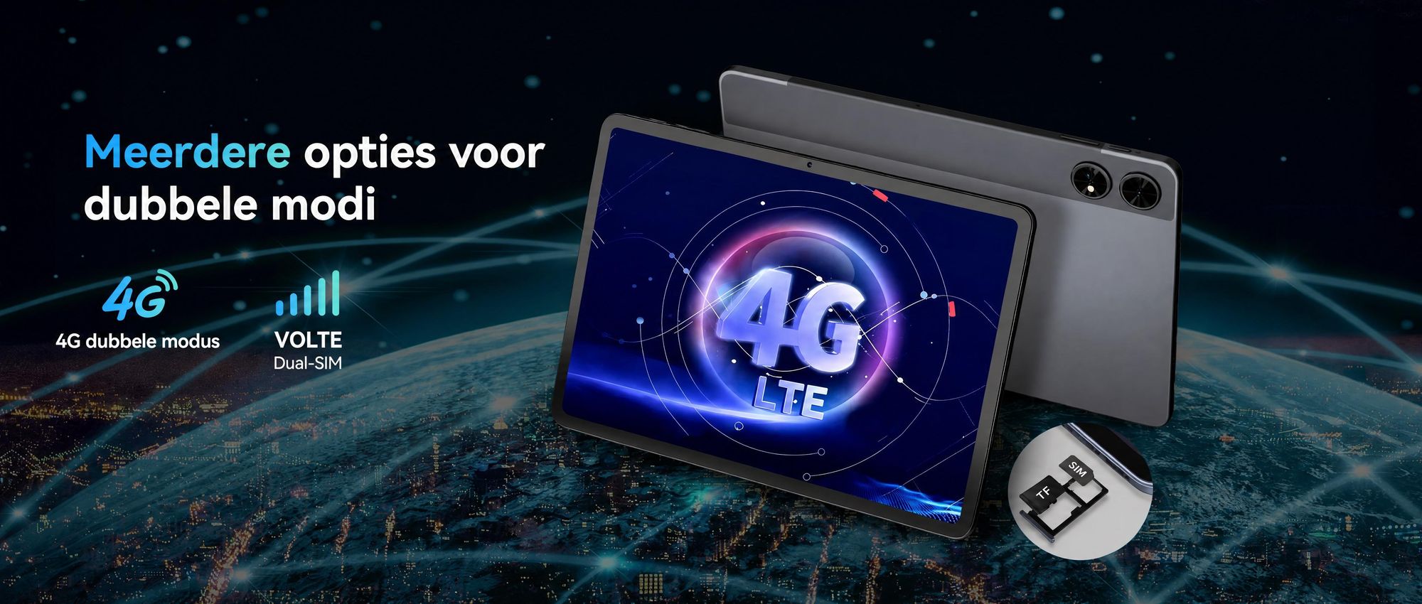BESTTAB T60 12.2" Android 16 AI-tablet met 48GB (12+36) RAM, 256GB/2TB opslag, Octa-Core processor en 10000 mAh batterij, inclusief stylus/hoes/muis/toetsenbord