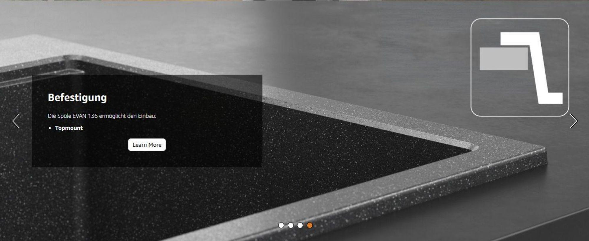 QUADRON Spülbecken 1-Becken Spüle | Größe: 86 x 50 x 21 cm | EVAN 136 | Küchenspüle Granitspüle aus GraniteQ mit Siphon | Carbon & Kupfer