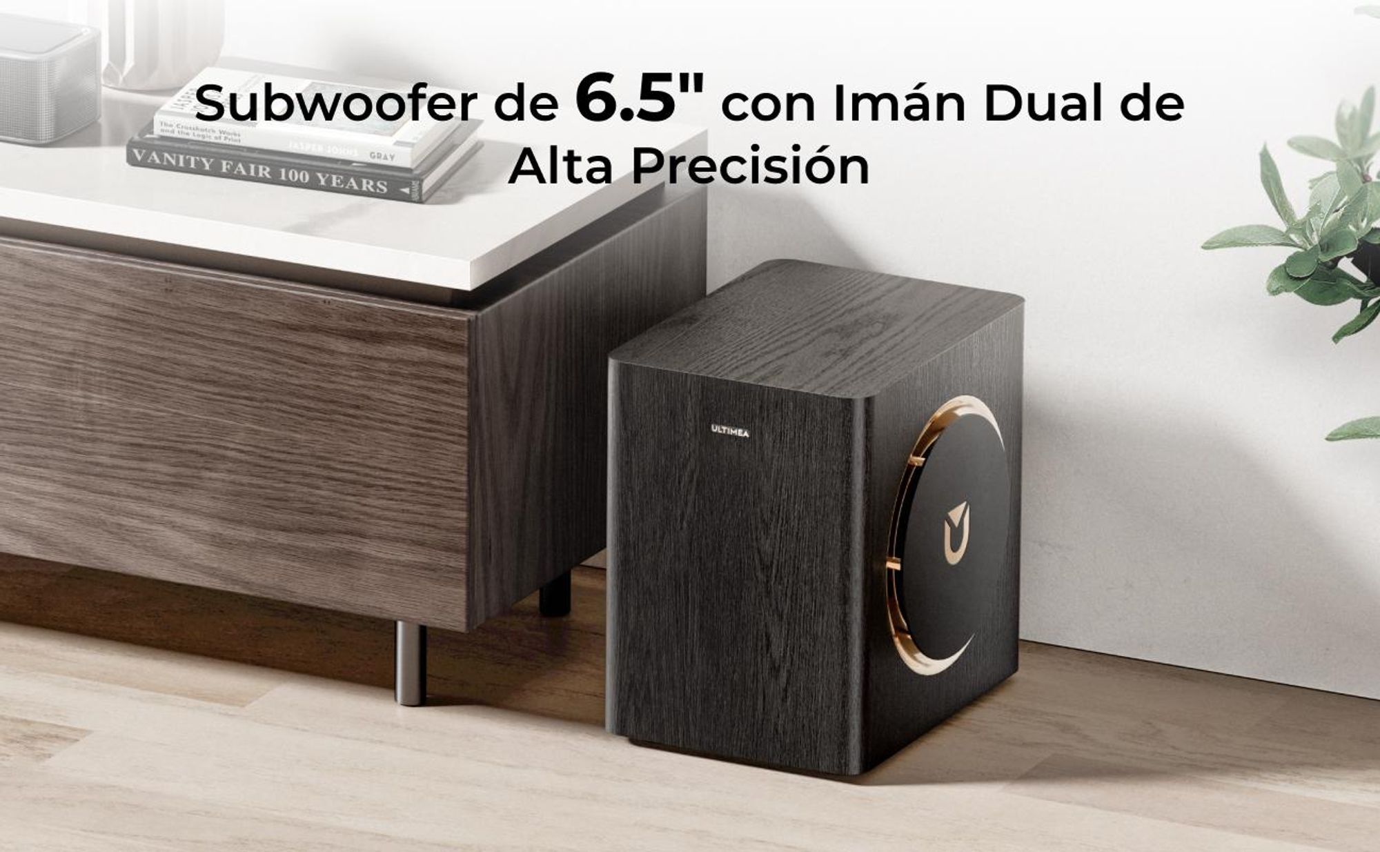 Barra de sonido ULTMEA Skywave Series 5.1.2 con tecnología Dolby Atmos, sistema de sonido envolvente inalámbrico de 530 W, compatibilidad 4K-HDR, HDMI eARC, Bluetooth® 5.4