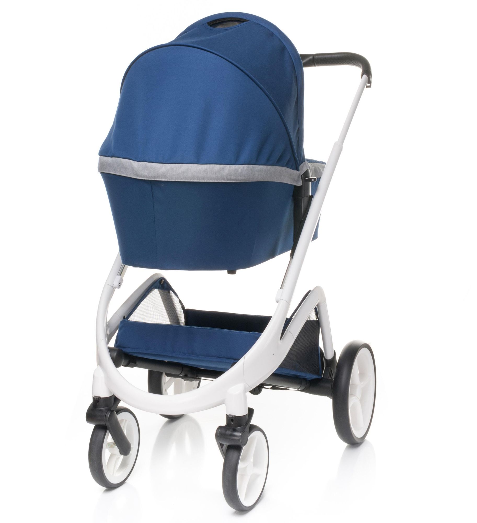 4Baby | Kinderwagen - Kombikinderwagen 2in1 - Blau - Aluminiumrahmen - gefederte Räder - wendbarer Sitz, Einhand-Faltmechanismus, UPF 50+, Cosmo
