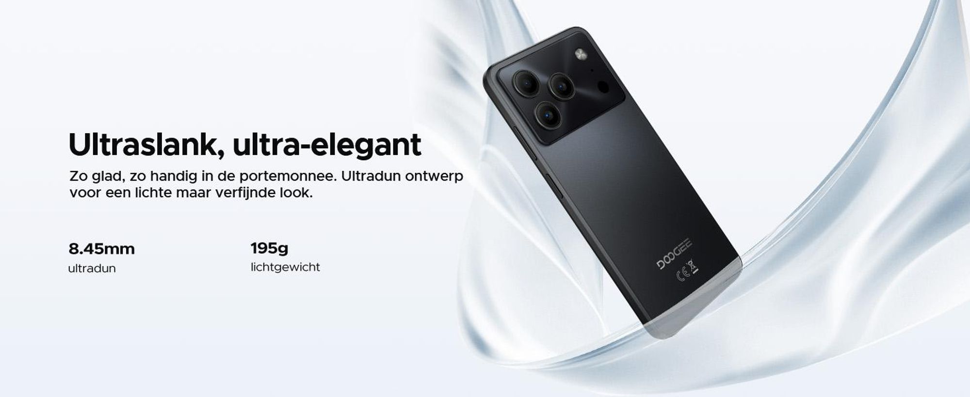 DOOGEE Note56 Pro Smartphone, Android 16, 6,56" scherm met 90Hz, 6150mAh batterij, 32GB RAM + 128GB opslag, 4G Dual-SIM, 13MP camera, NFC, vingerafdruksensor, gezichtsherkenning