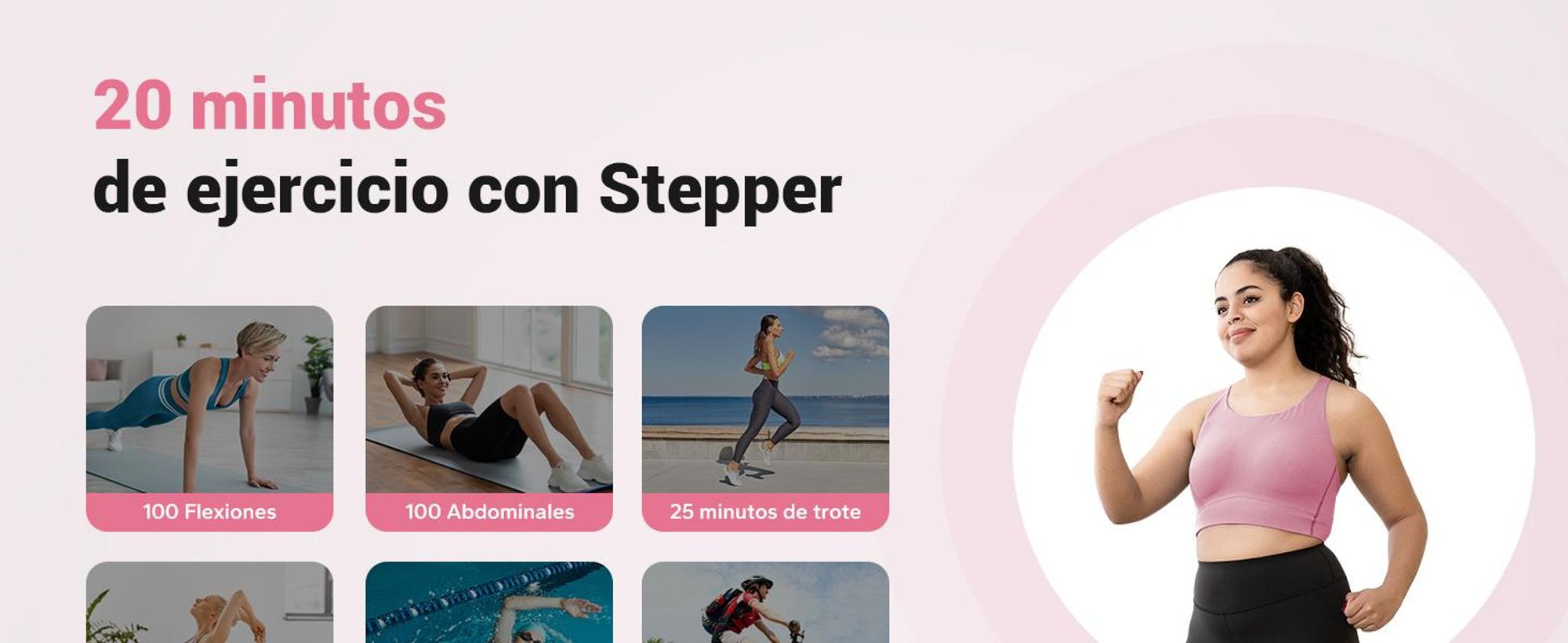 Stepper 2 en 1 MERACH con aplicación, zancada ajustable hasta 35 cm, pantalla LCD y motor silencioso. Máquina de escalones para uso doméstico, con capacidad de soporte de hasta 150 kg