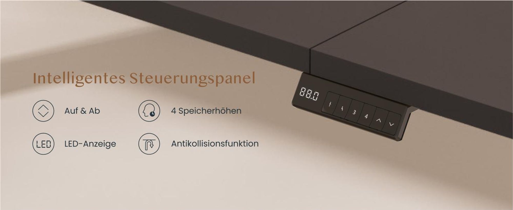 FLEXISPOT QB2 Höhenverstellbarer Schreibtisch Elektrisch 180x80cm, 2 STARKE MOTOREN, 120 kg Tragkraft, Antikollisionsschutz 4 Memory-Funktion(Schwarz)