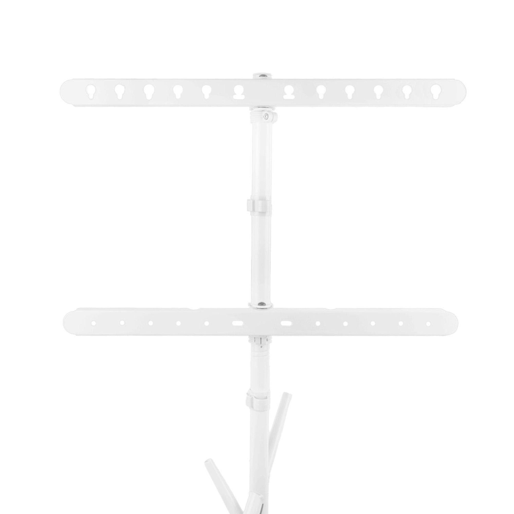 Maclean MC-182 W TV Ständer Bodenständer TV Halterung 37–80 Zoll VESA 600x400 bis 60 kg Fernseher Standfuß Freistehend Weiß