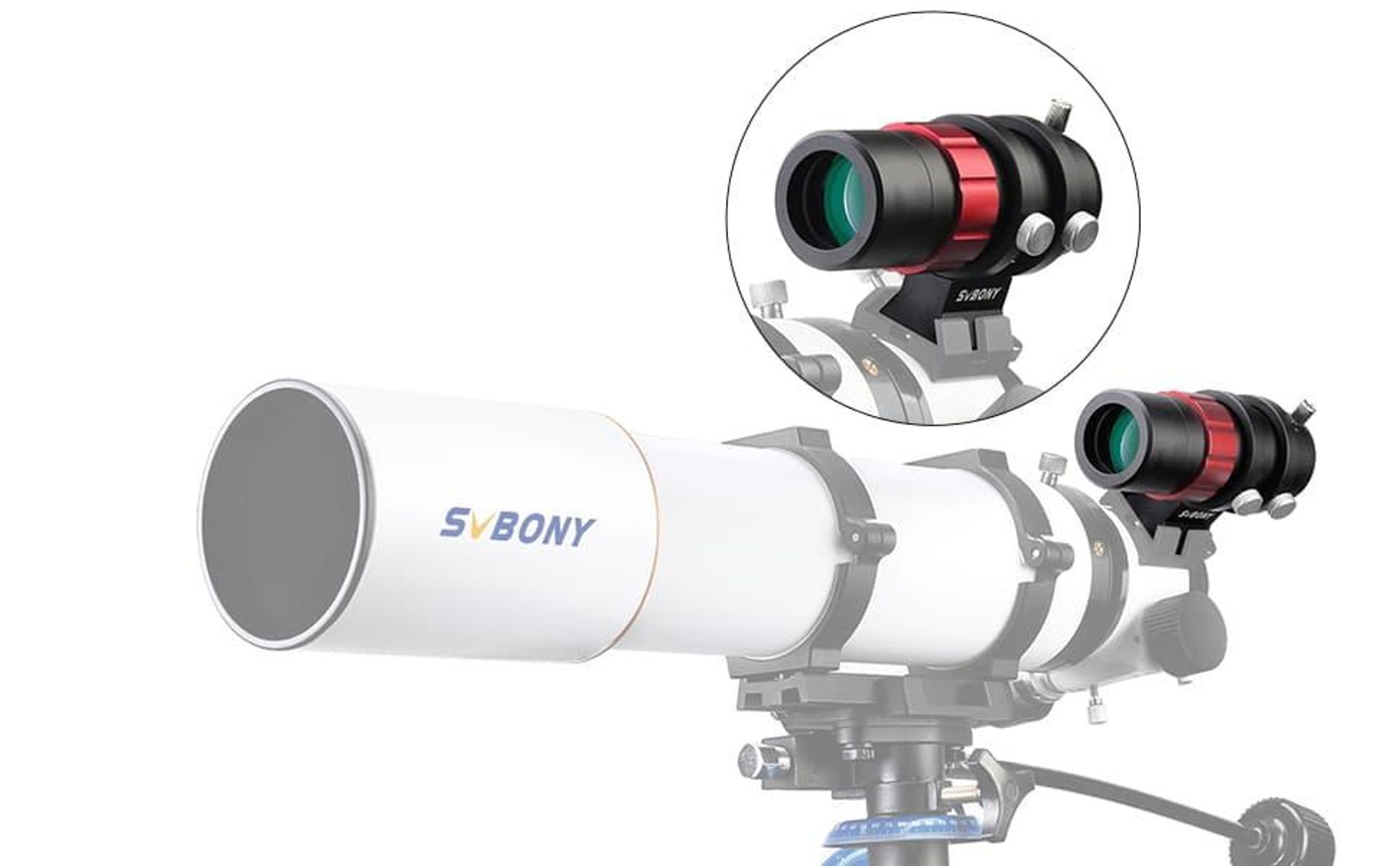 Svbony SV165 Sucherfernrohr, 30mm Mini Guiding Teleskop, mit Helix Fokussierer F4 120mm Leitfernrohr, Kompatibel mit ZWO QHY Auto Guide-Kamera