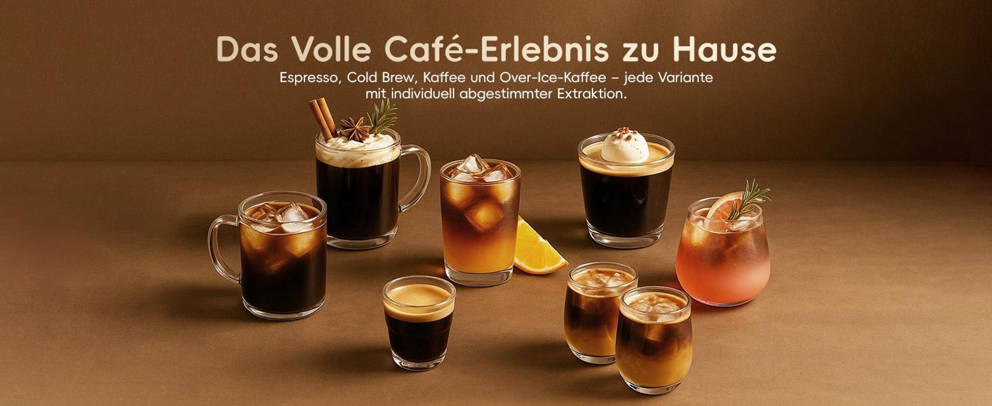 ecozy Espressomaschine mit Milchaufschäumer, 4-in-1 Siebträgermaschine für Espresso, Cold Brew, Over Ice, Kaffee, Latte, Touchscreen, Selbstreinigung