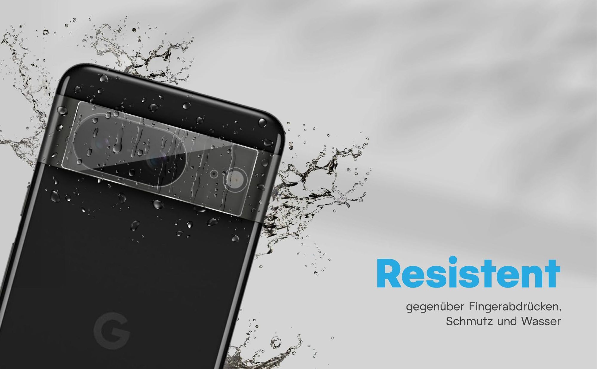 Zweierpack Kameragläser für Google Pixel 8 - Resistent gegen Fingerabdrücke