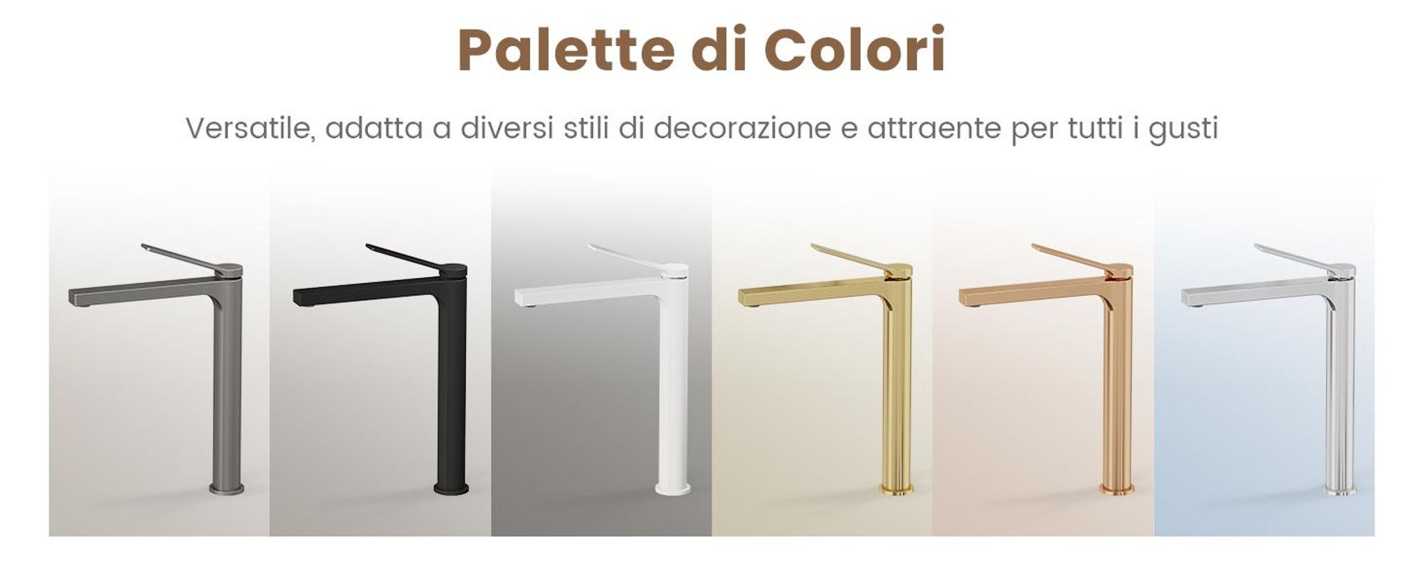 EMKE Rubinetto bagno oro rosa 335x233x46mm, ottone, cartuccia in ceramica, miscelatore bagno, miscelatore lavabo, miscelatore lavabo