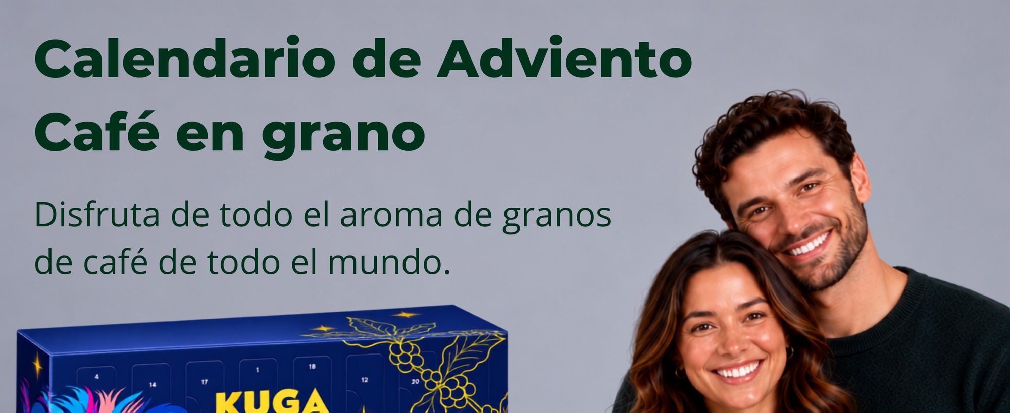 BOXILAND® café en grano calendario adviento 2026, 24 variedades, Fairtrade