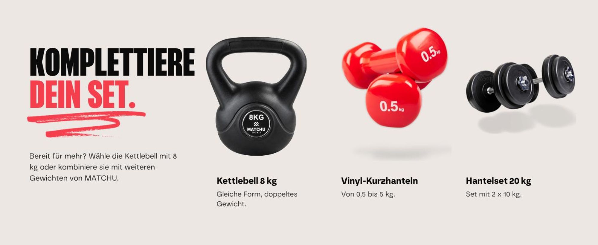 Matchu Sports Kettlebell 4 kg mit Kunststoffhülle und Betonfüllung – Kugelhantel für Krafttraining und Functional Fitness zu Hause – Schwarz