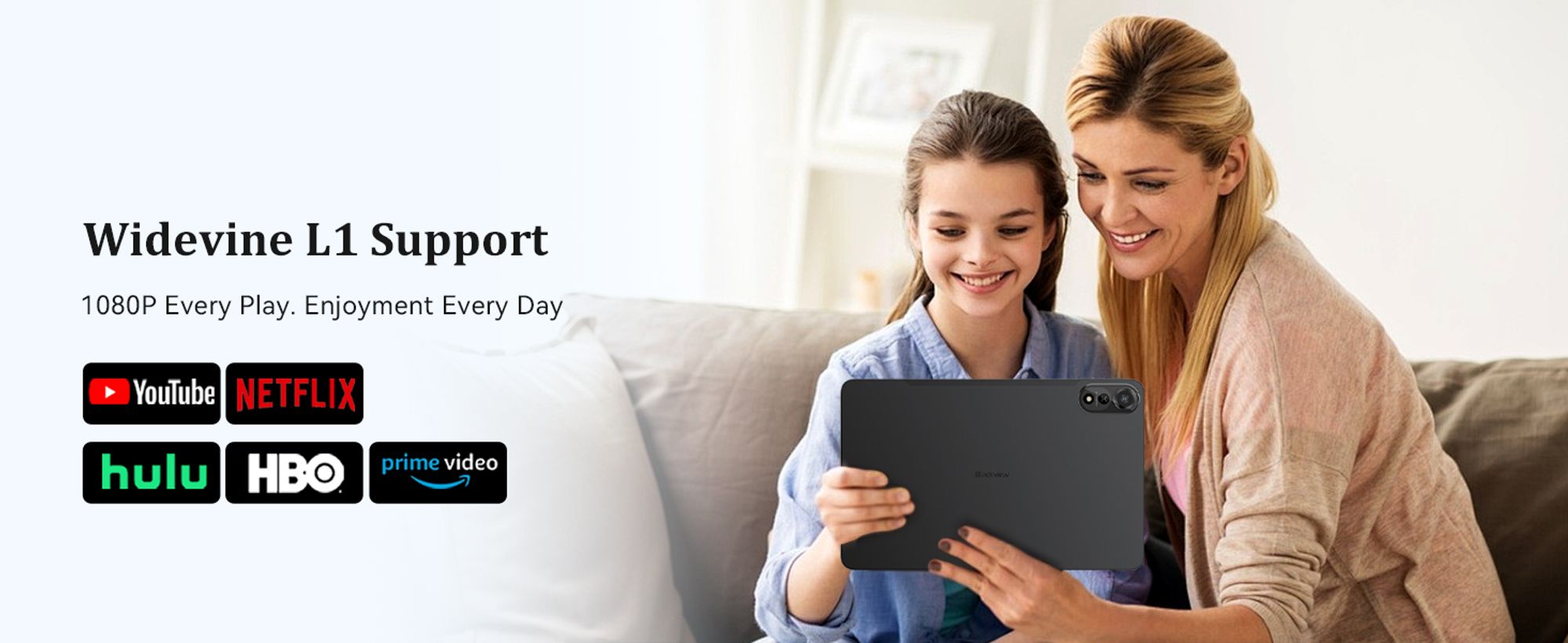 Blackview Mega2, 2025, 12 Zoll, 2K Display, FHD Tablet, 36(12+24) GB+256GB 2TB Erweiterbar, Dual 4G, 5GWiFi, 9000mAh, 2025 Android 15, Widevine L1