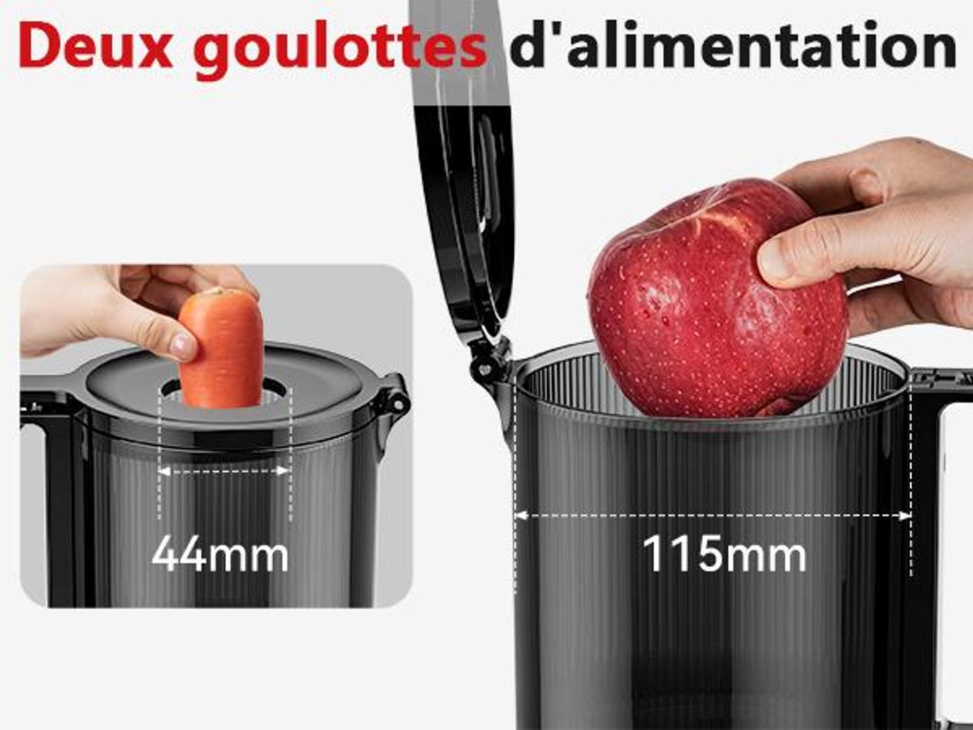 LINKChef SJ-051-EU-BL Centrifugeuse - CE Puissance 200W 1.2L Inclus Extracteur de jus Facile à nettoyer - Noir