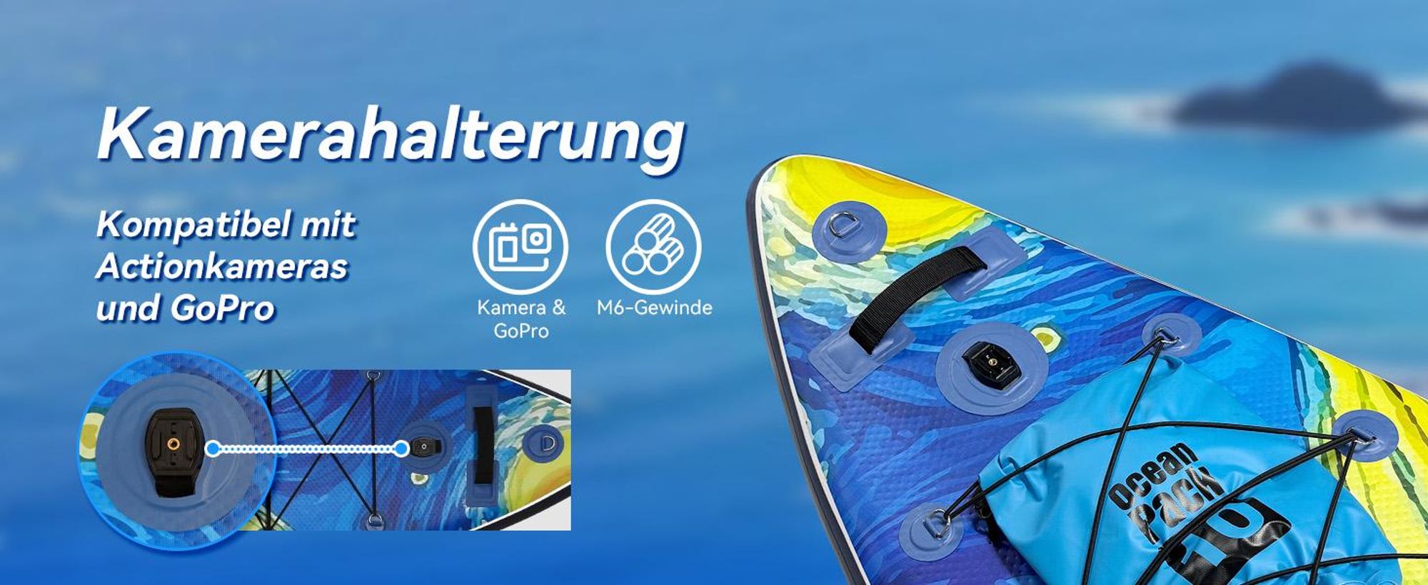 Puluomis SUP Board mit Sitz 335cm, Stand Up Paddle Boards Set, Paddling Paddelboard Surfbrett Aufblasbar, Pumpe Tragetasche, MB. bis 150Kg Blau