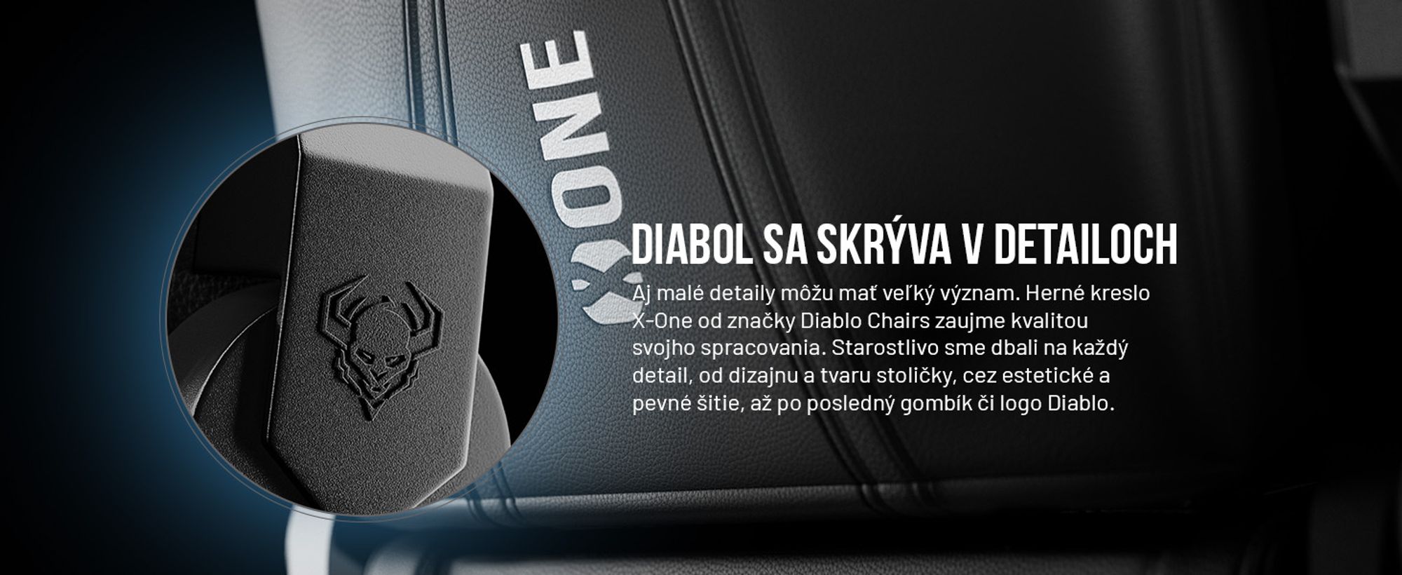 Diablo X-One 2.0 Herné kreslo Kancelárske kreslo Nastaviteľné opierky rúk Ergonomický dizajn Krčný/bederný vankúš Normal Size Čierne