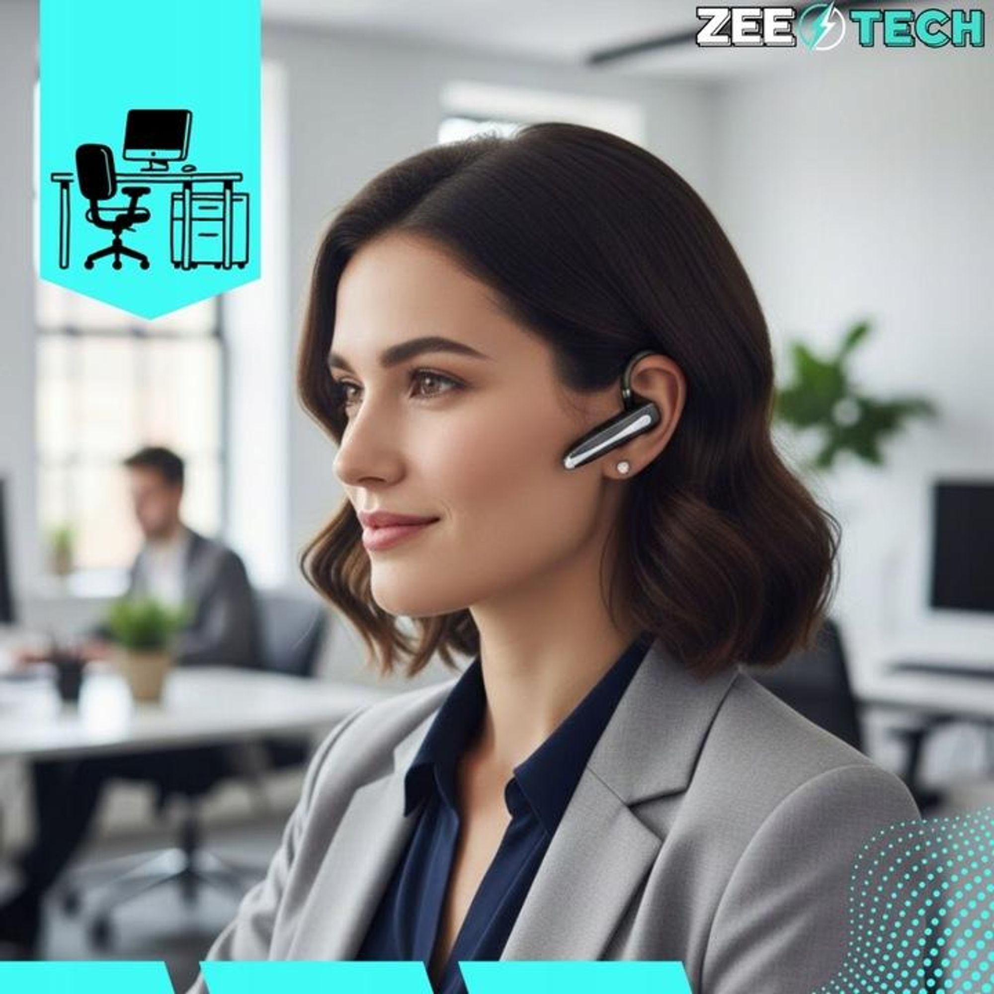 Kabelloser Bluetooth-Kopfhörer für Gespräche – Headset-Set für Fahrer